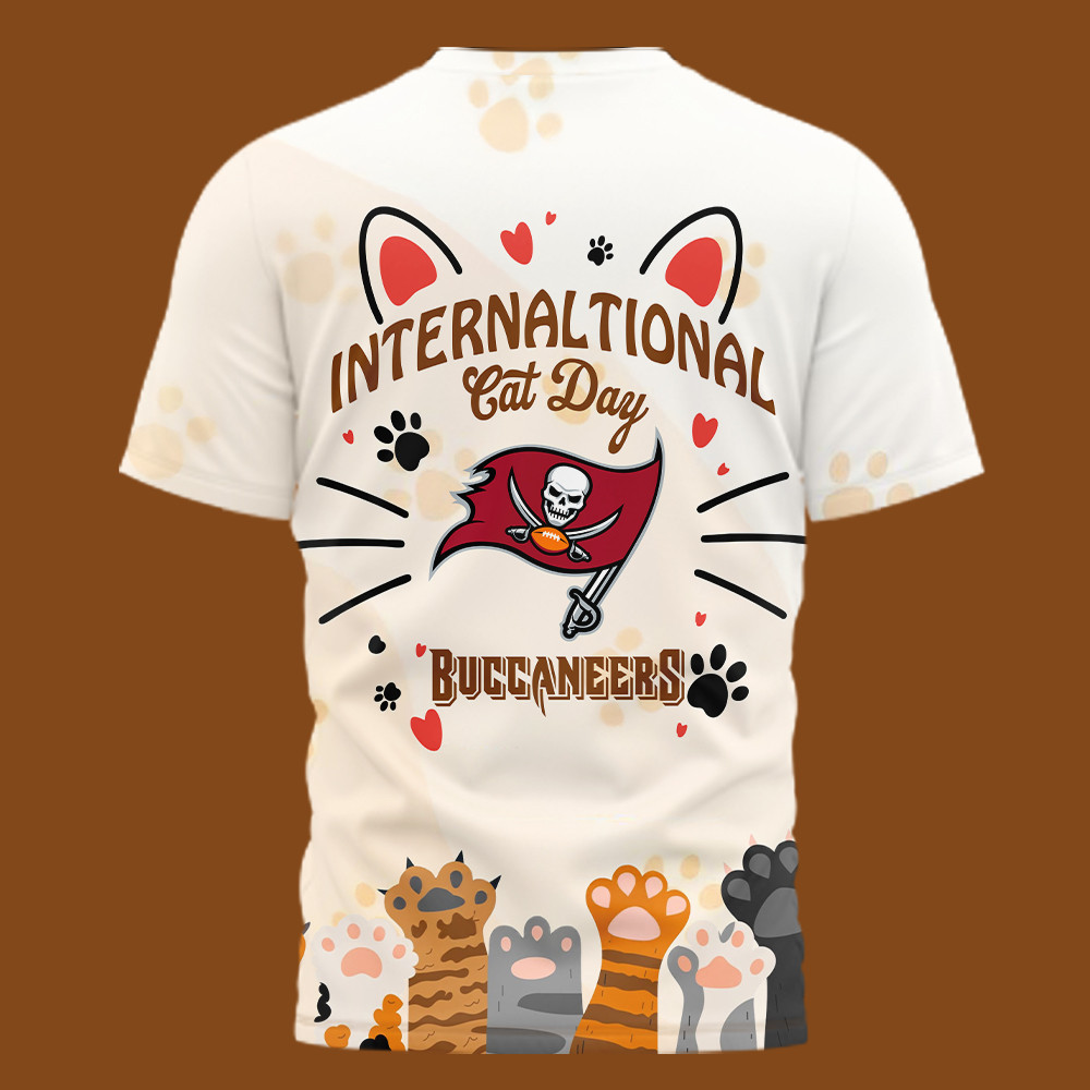 Tampa Bay Buccaneers | Premium NFL International Cat Day 3D Shirt HI