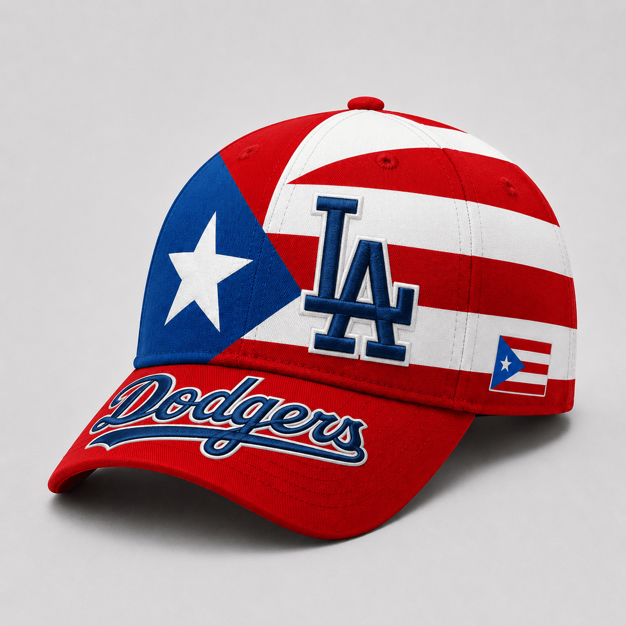 Los Angeles Dodgers | Premium MLB Puerto Rico Island Pride Baseball Jersey And Cap Set