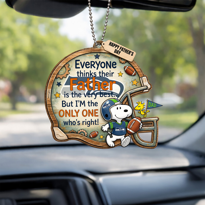 Seattle Seahawks | Premium NFL Father Day Car Hanging Ornament HY