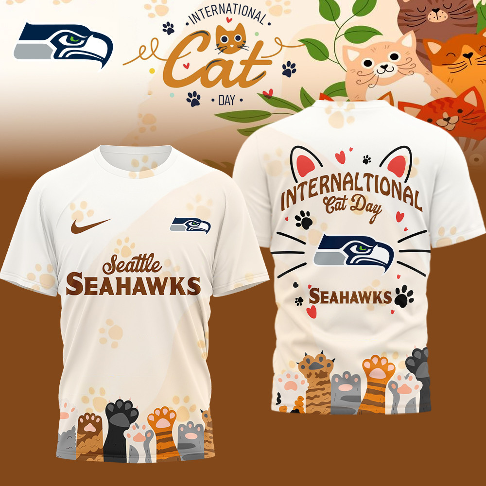 Seattle Seahawks | Premium NFL International Cat Day 3D Shirt HI
