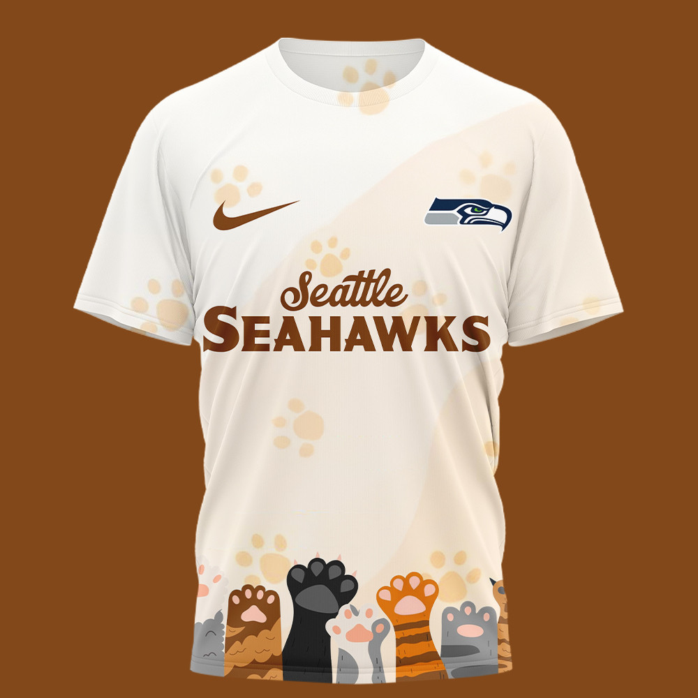 Seattle Seahawks | Premium NFL International Cat Day 3D Shirt HI