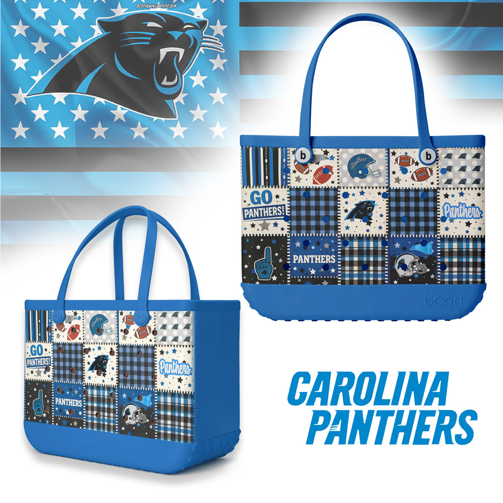 Carolina Panthers | Premium NFL Patchwork Design Beach Tote Bag HY