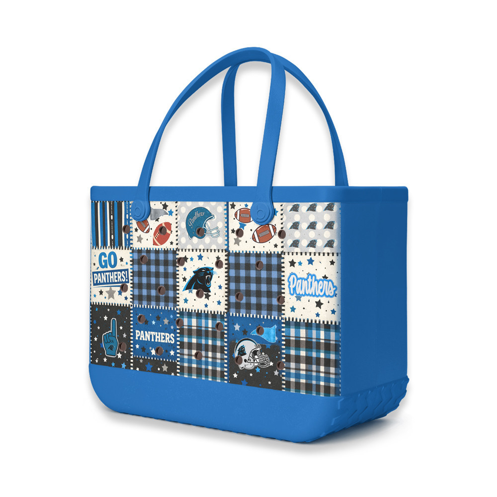 Carolina Panthers | Premium NFL Patchwork Design Beach Tote Bag HY