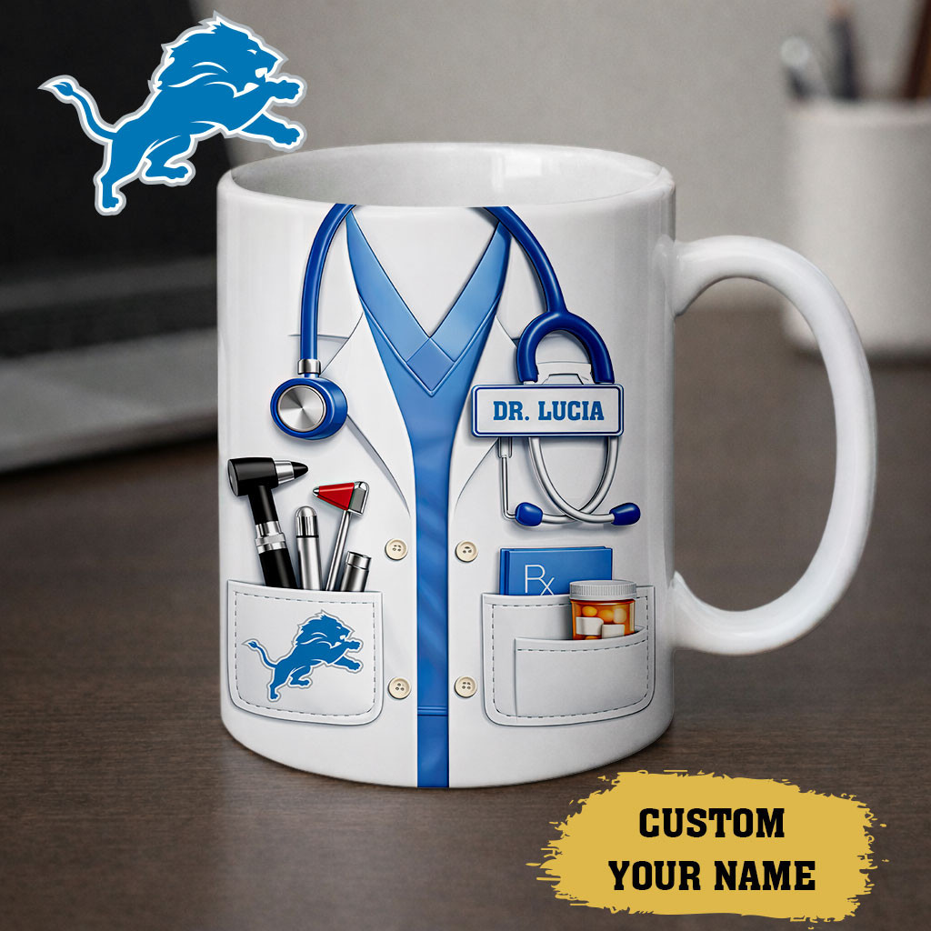 Detroit Lions | Premium NFL Personalized Medical Mug NY