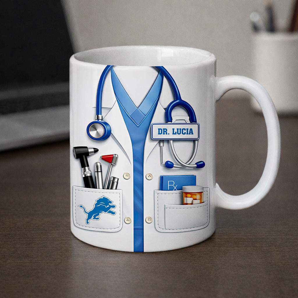 Detroit Lions | Premium NFL Personalized Medical Mug NY