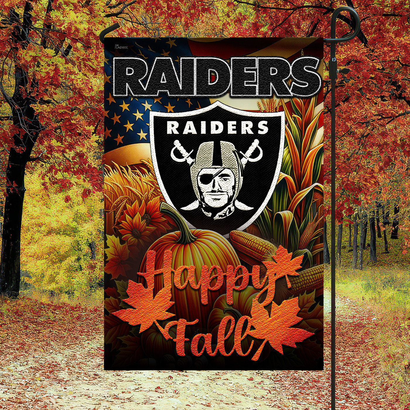 Las Vegas Raiders | Premium NFL Happy Fall Flag TD