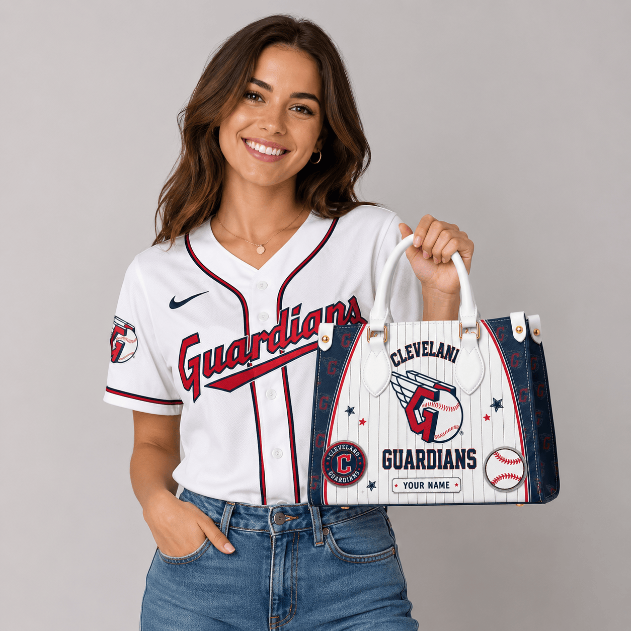 Cleveland Guardians | Premium MLB Fan Pride Leather Handbag