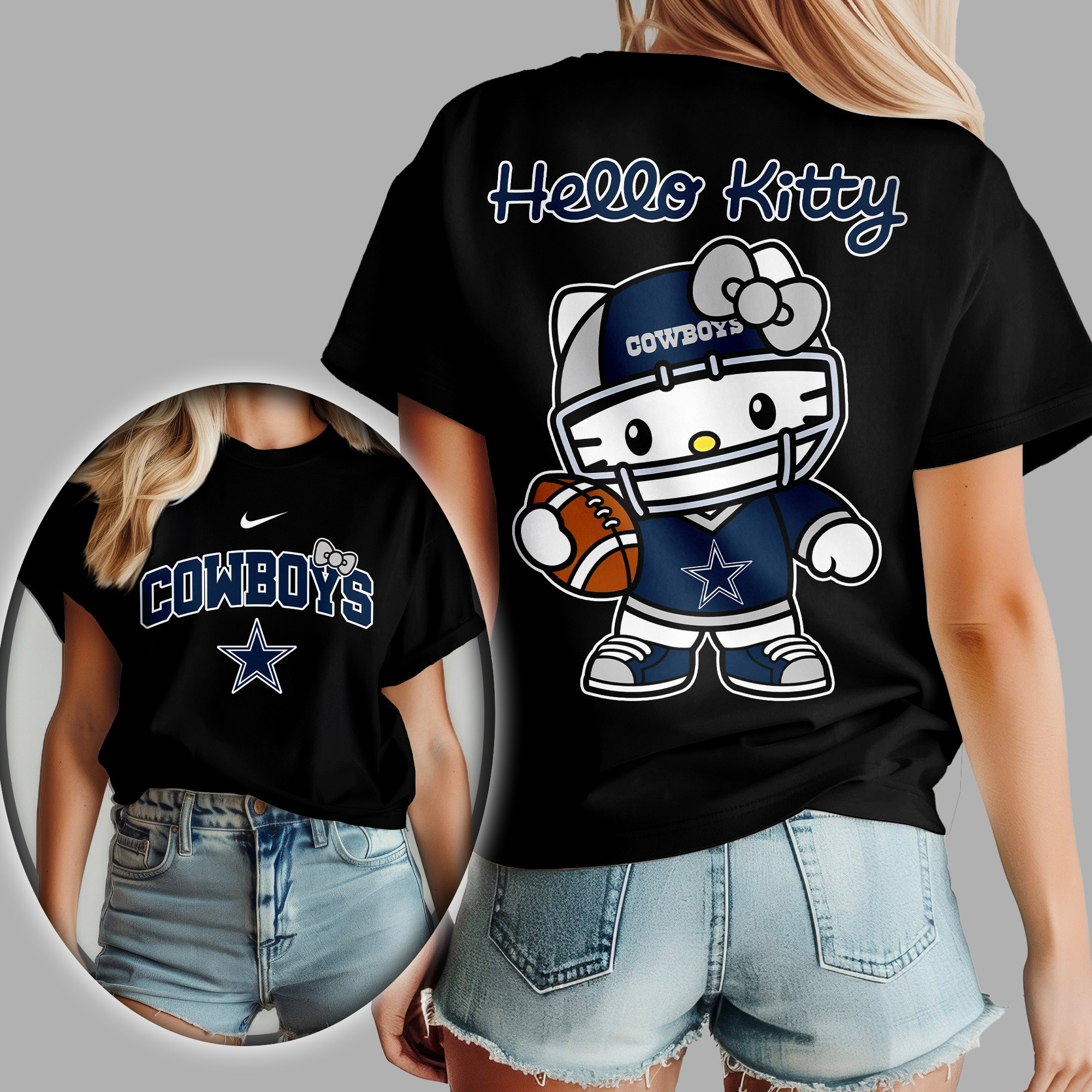 Dallas Cowboys | Premium NFL Hello Kitty Women's Shirt TD