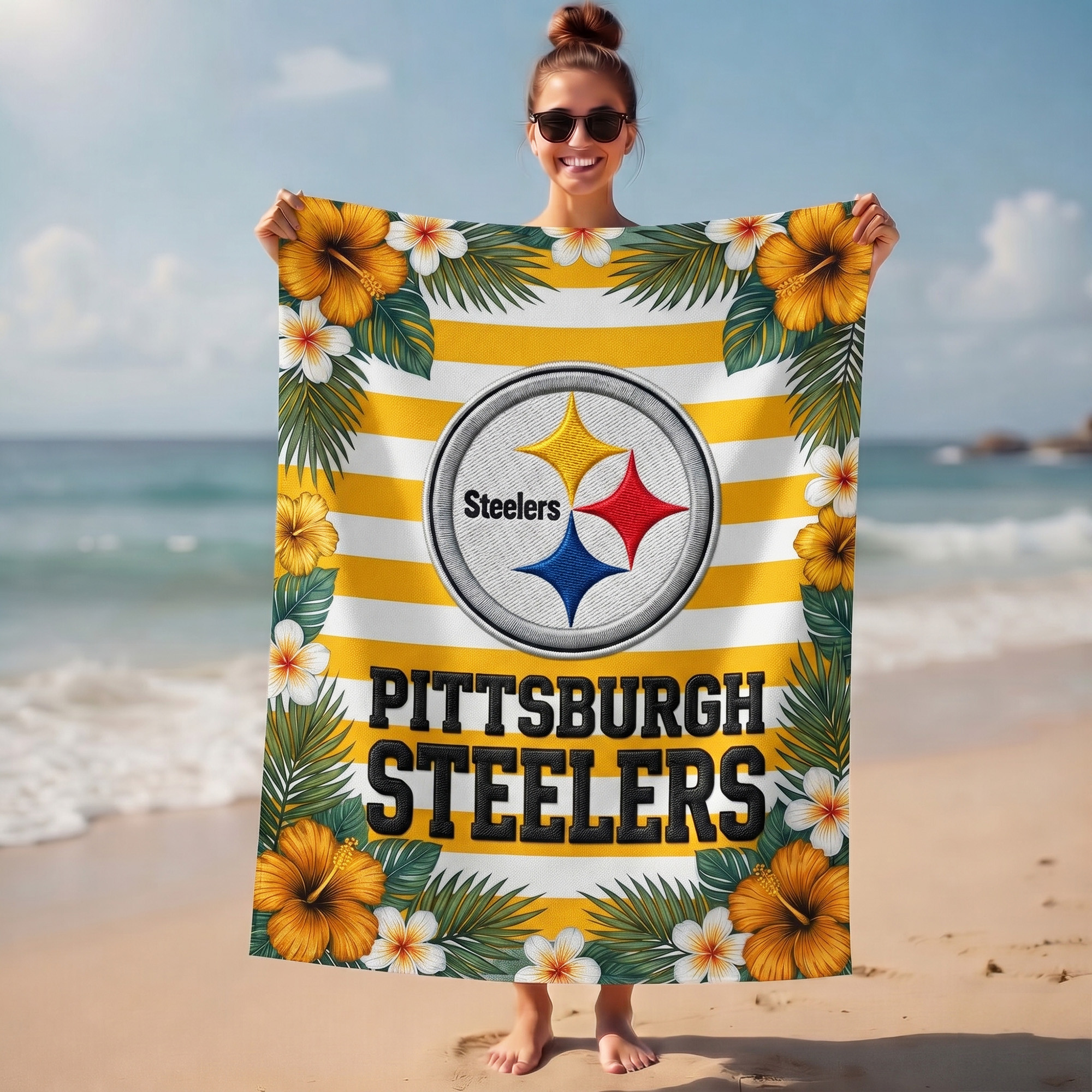 Pittsburgh Steelers | Premium NFL Tropical Beach Towel NY