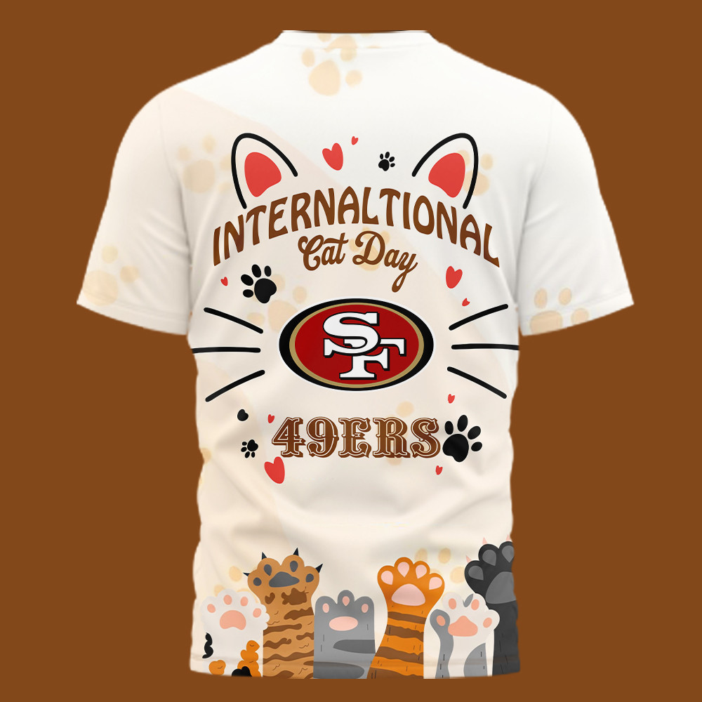 San Francisco 49ers | Premium NFL International Cat Day 3D Shirt HI