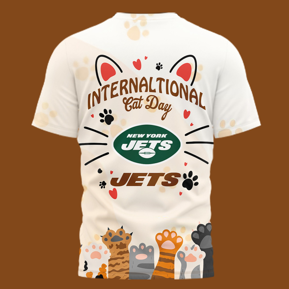 New York Jets | Premium NFL International Cat Day 3D Shirt HI