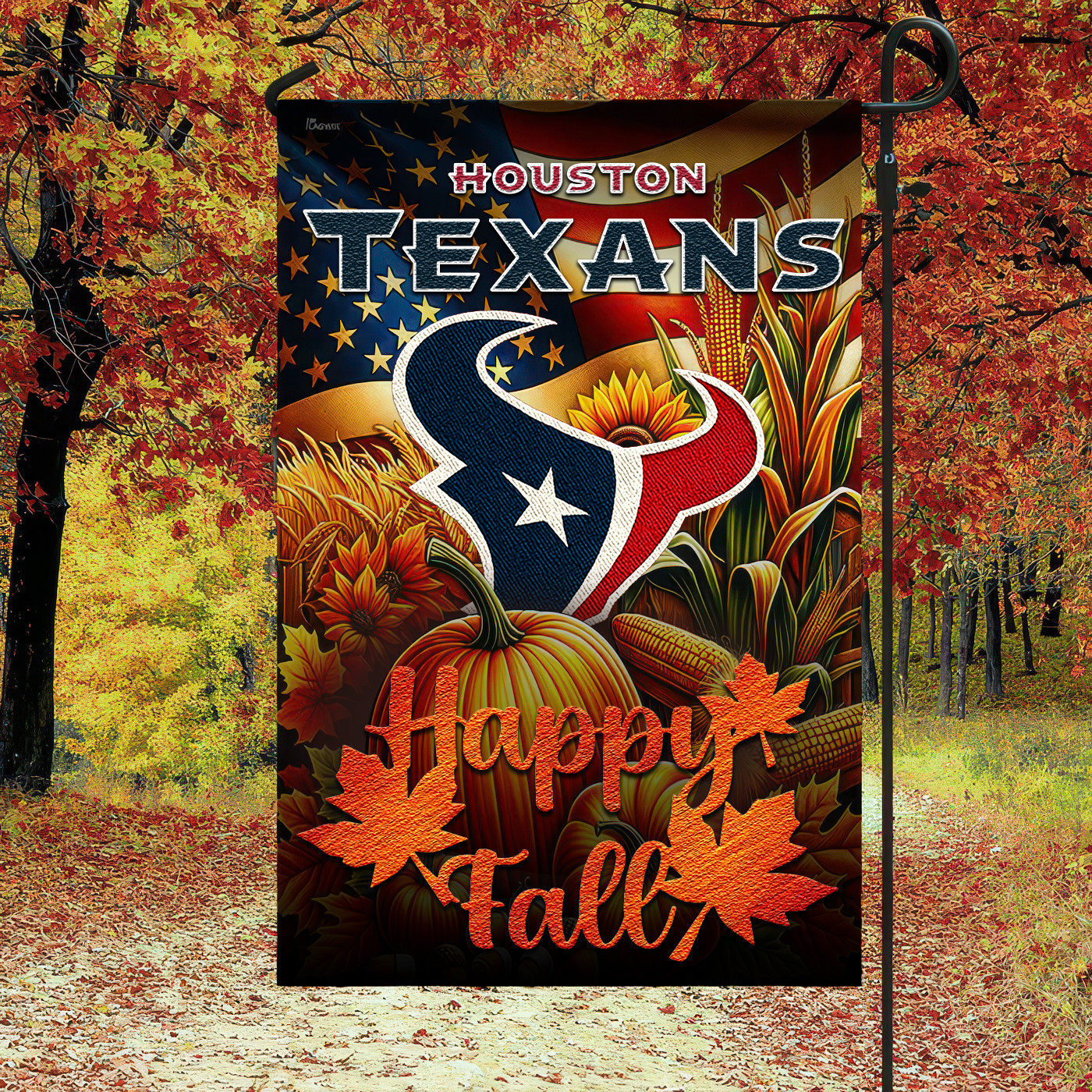Houston Texans | Premium NFL Happy Fall Flag TD
