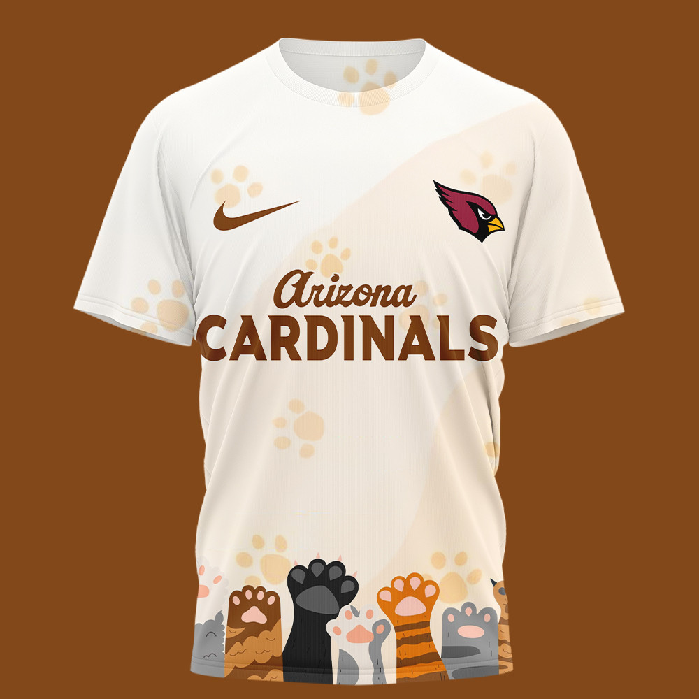 Arizona Cardinals | Premium NFL International Cat Day 3D Shirt HI
