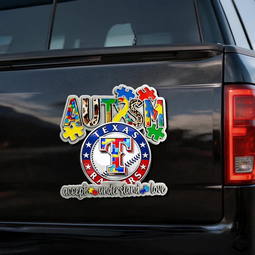 Texas Rangers | Premium MLB Autism Awareness Car Name Badge HY