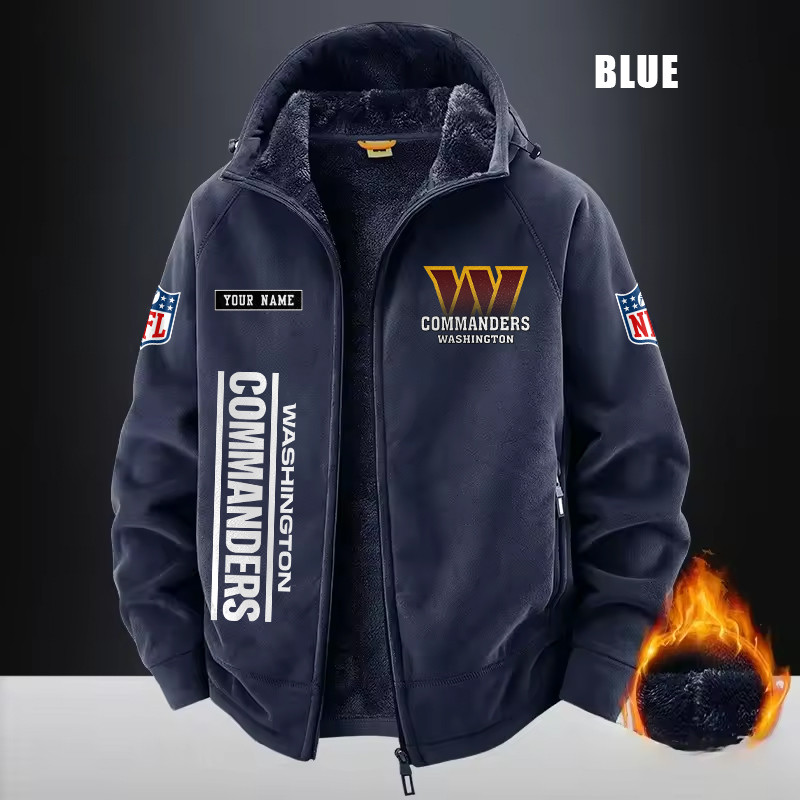 Washington Commanders Fleece Fashion Hooded Jacket Outdoor SPTFFHJ032