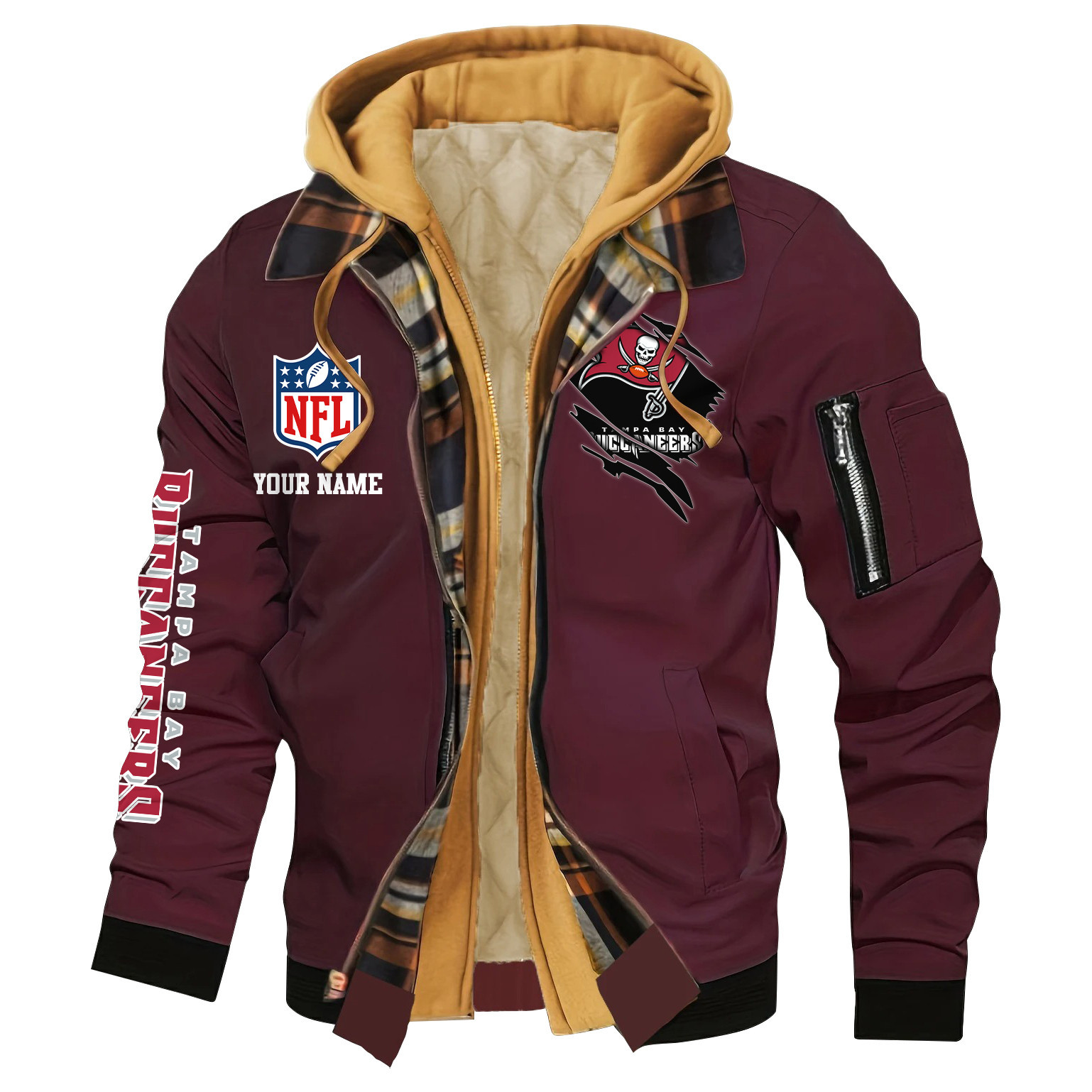 Tampa Bay Buccaneers Jacket Casual Fake Two Piece Design SPTJCFTPD030