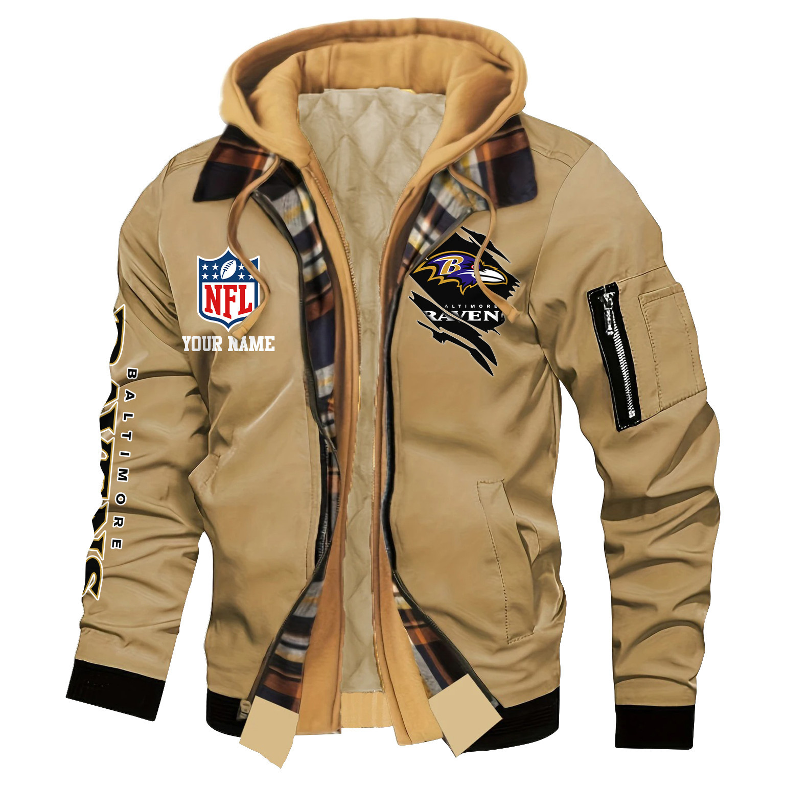 Baltimore Ravens Jacket Casual Fake Two Piece Design SPTJCFTPD003