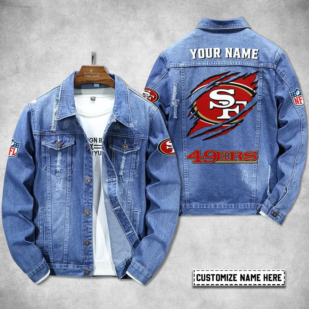 San Francisco 49ers Personalized New Denim Jacket S9DJ064