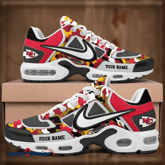 Kansas City Chiefs Custom Camo Print Athletic T-N Sneakers SPTTNSHOES114
