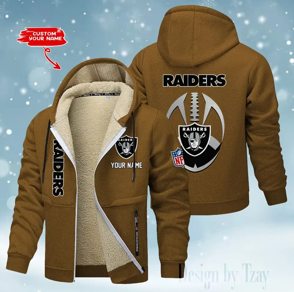 Las Vegas Raiders Hoodies Zip Velvet Coat AANZTZH115