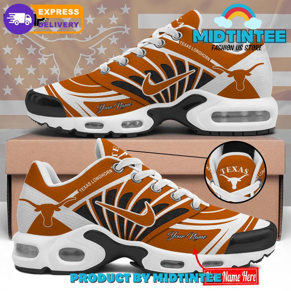 Texas Longhorns Personalized Plus T-N Youth Sneakers TD345D
