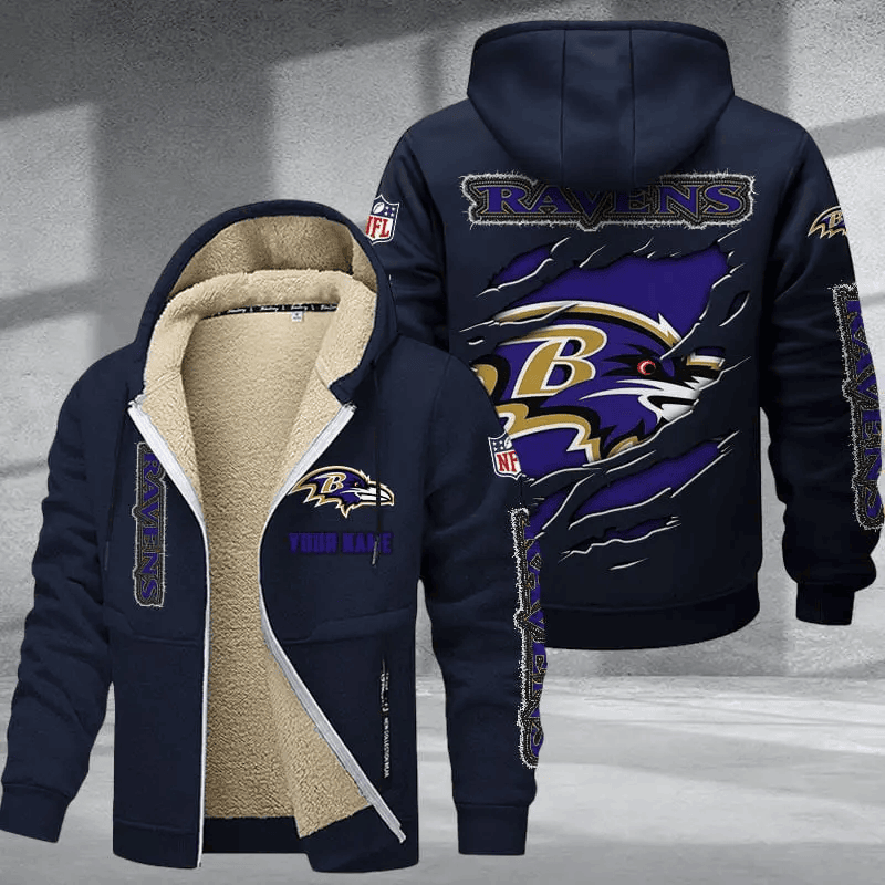 Baltimore Ravens DMTZ0356 Thickened Zipper Hoodies