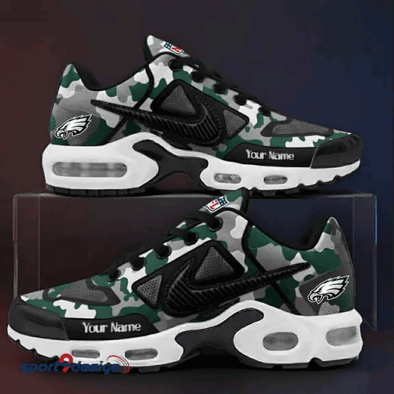Philadelphia Eagles Custom Camo Print Athletic T-N Sneakers SPTTNSHOES092