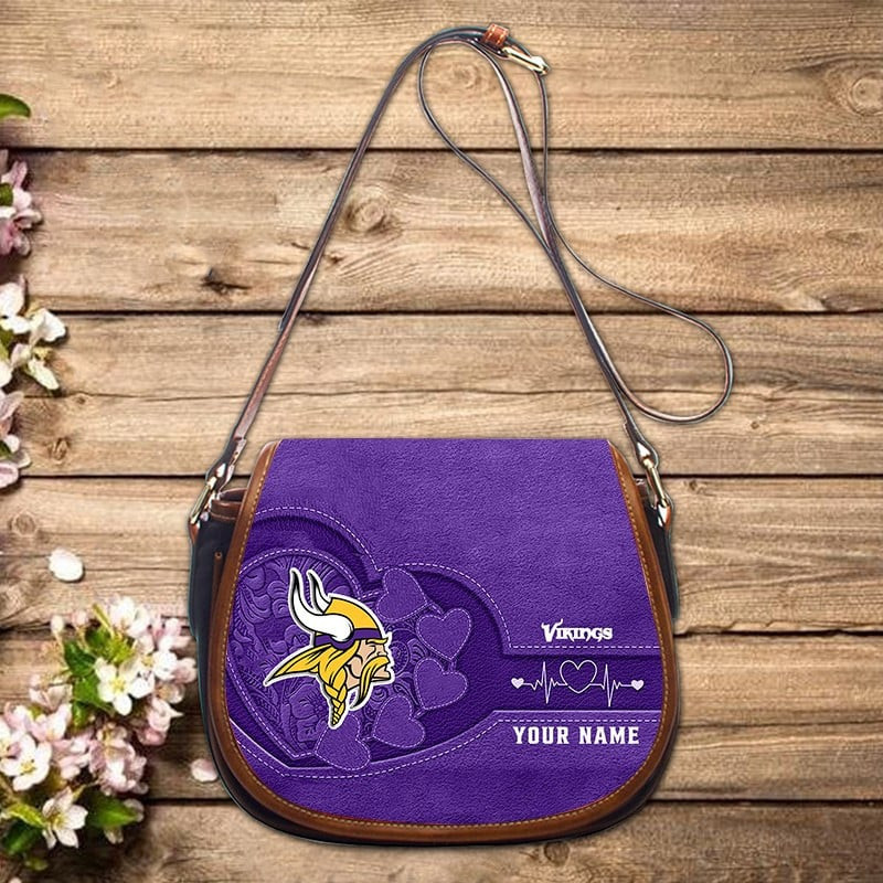 Minnesota Vikings Personalized Zipper Shoulder Bag Best Gift For Fans S9ZSB021