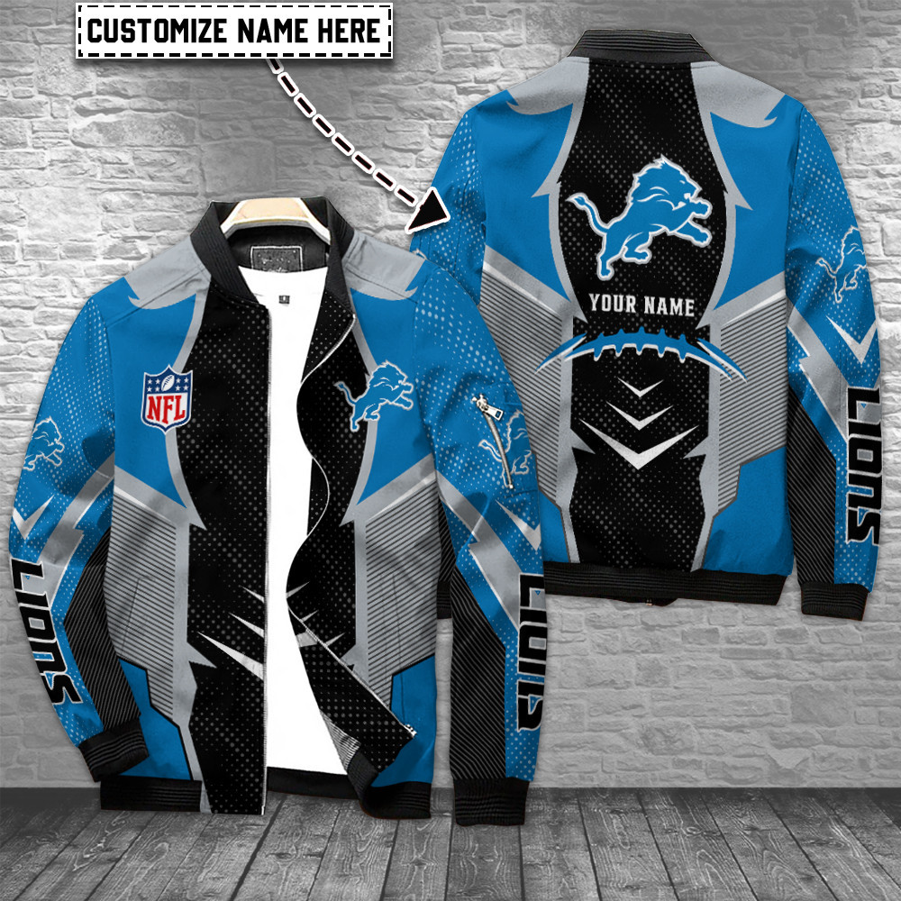 Detroit Lions Personalized Bomber Jacket BGBBJ969