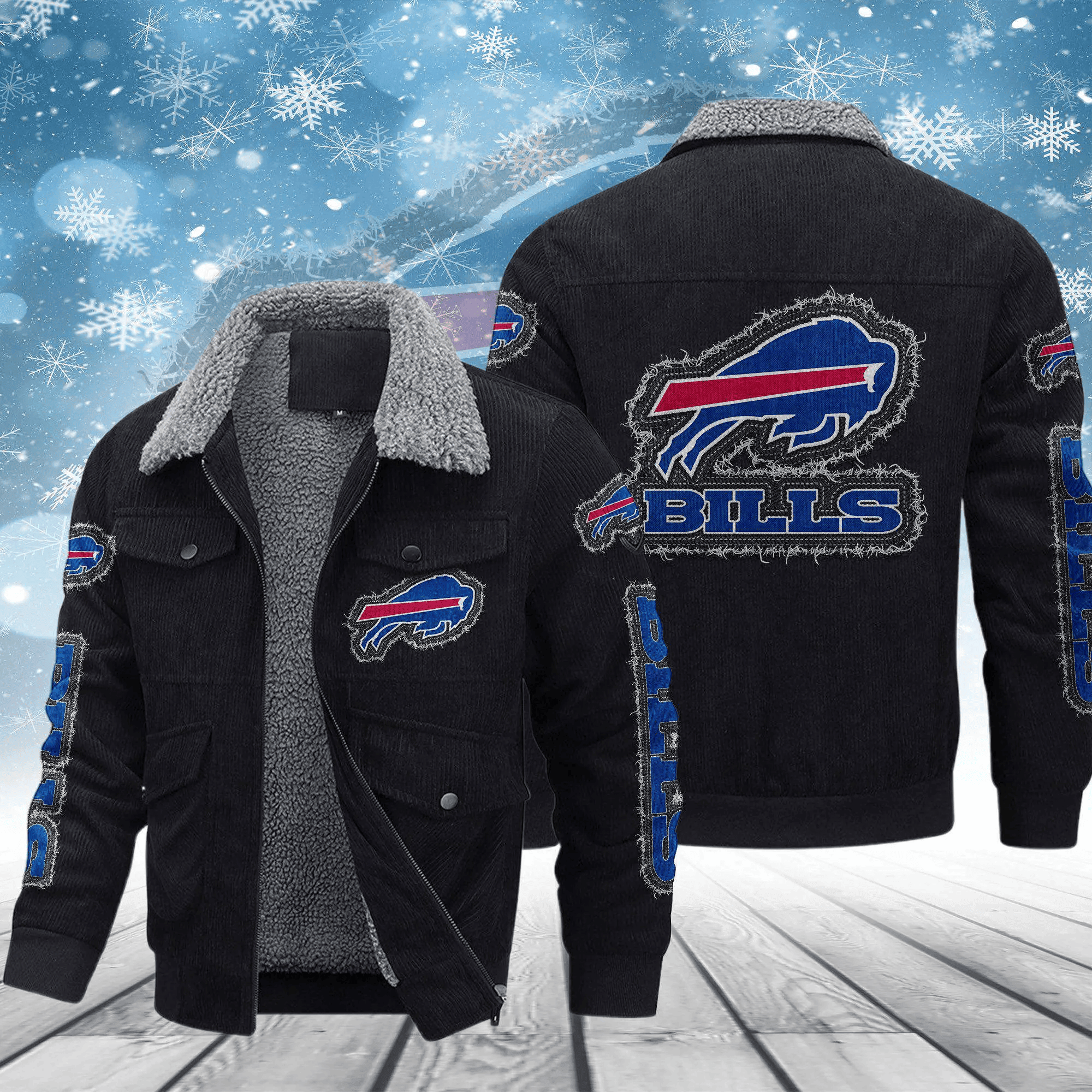 Buffalo Bills Men's Thickened Corduroy Jacket ANZVITCJ004 ( SIZE M - 8 XL )