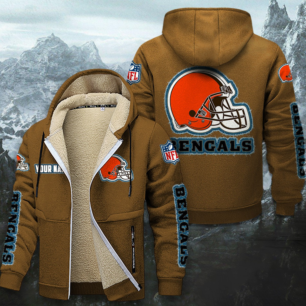 Cleveland Browns Sherpa-Lined Zip Hoodie WINHZVC12008