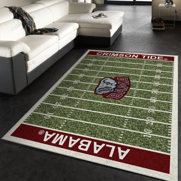 Alabama Crimson Tide Team Home Field Living Room Carpet 3D BGUCC