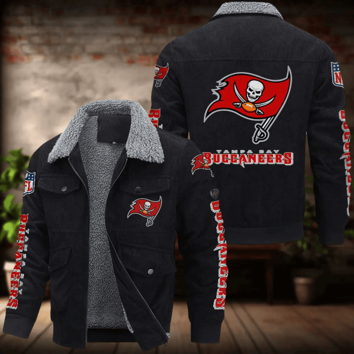 Tampa Bay Buccaneers Men's Thickened Corduroy Jacket ANZANZTCJ030 ( SIZE M - 8 XL )