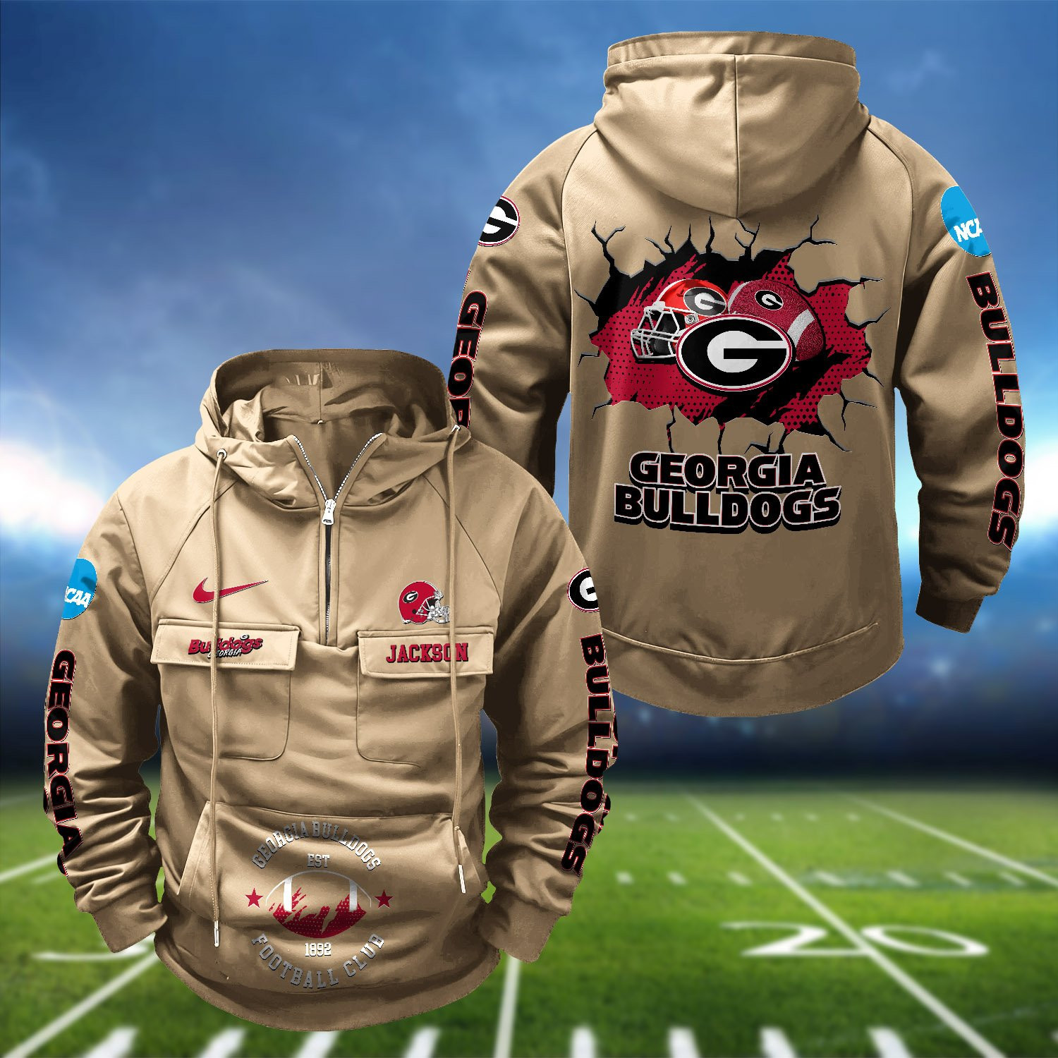 Georgia bulldogs Vintage Men Hoodies DV445FR