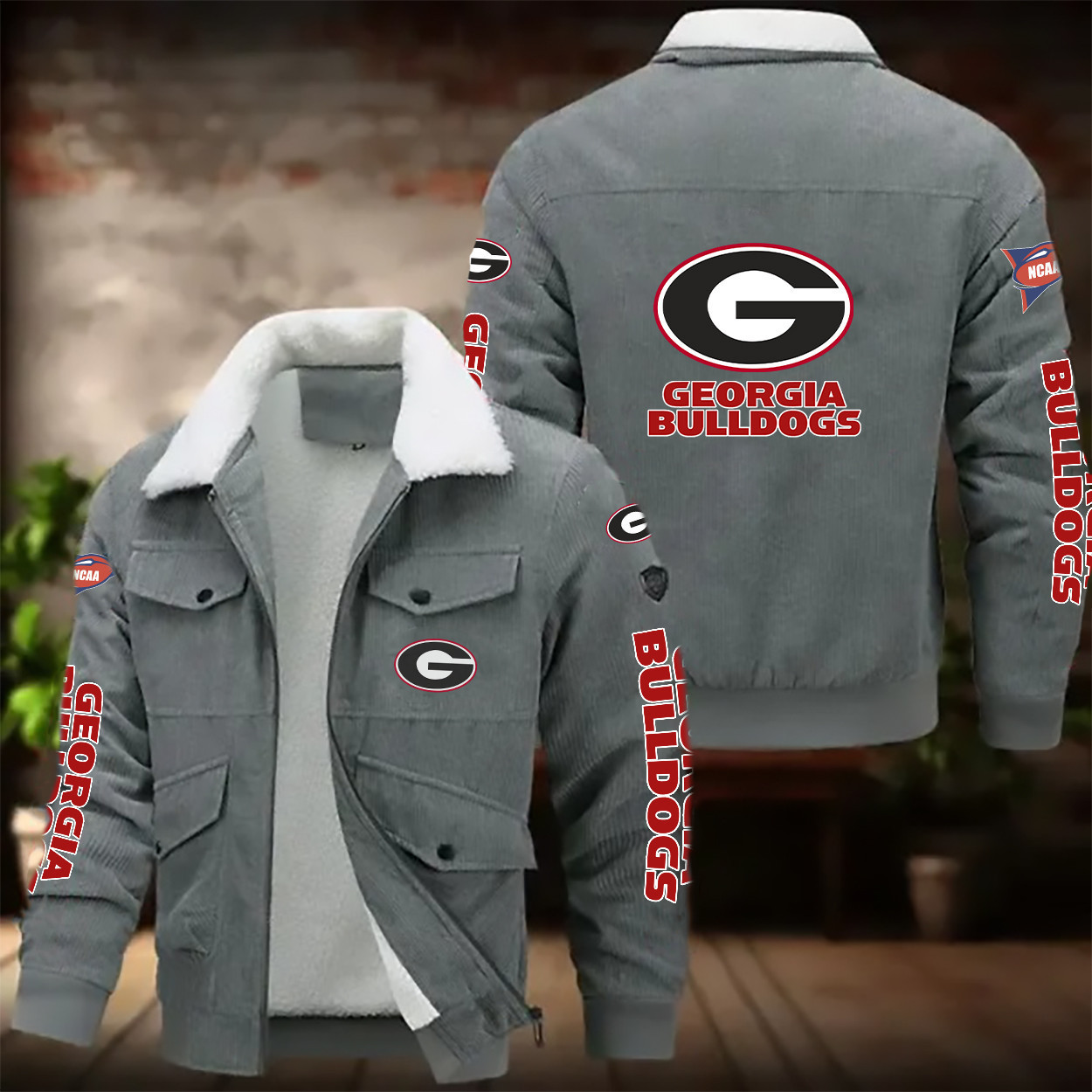 Georgia Bulldogs Men’s Thickened Corduroy Jacket GBDCRFJK016 ( SIZE M - 8 XL )