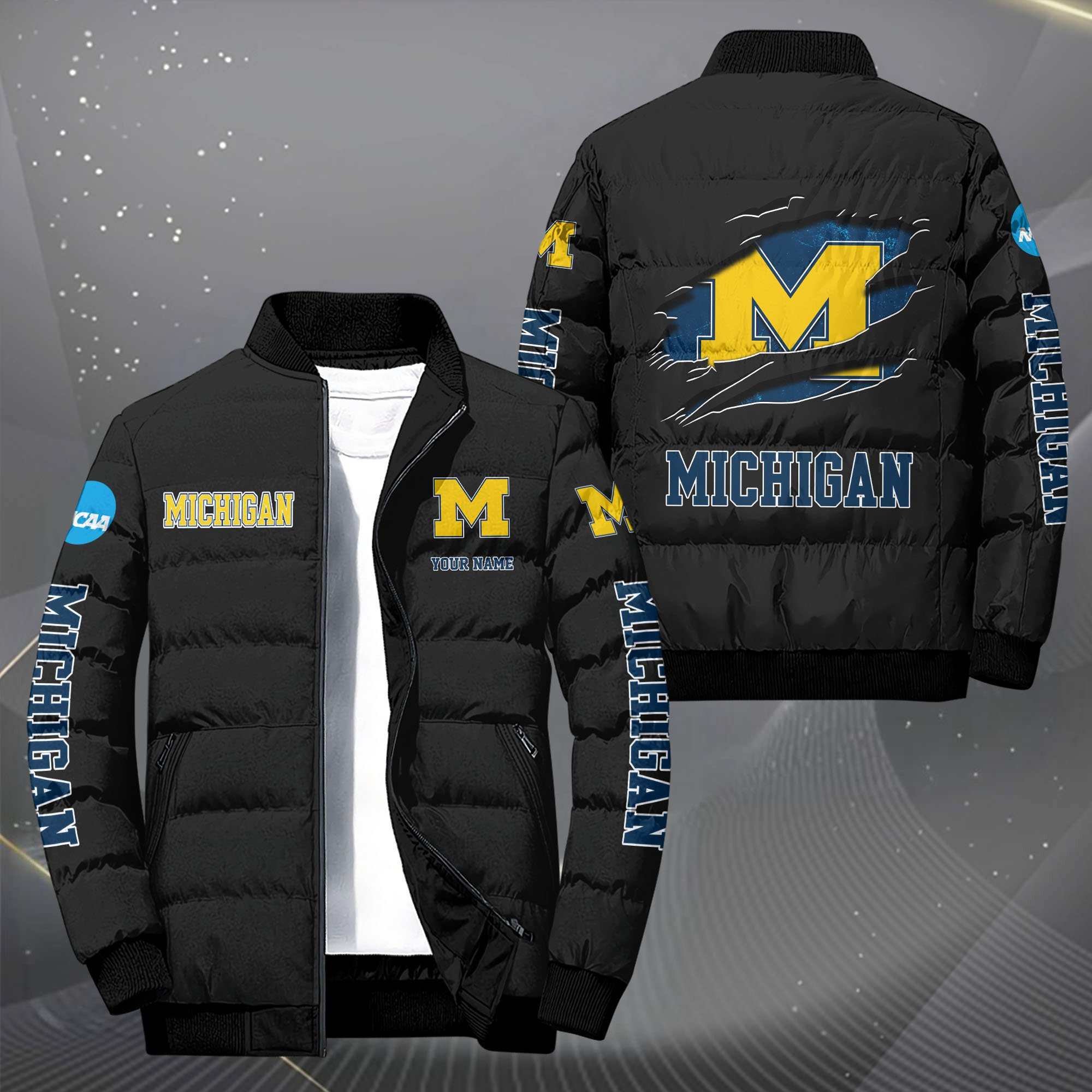 Michigan Wolverines Puffer Jacket PY757FG