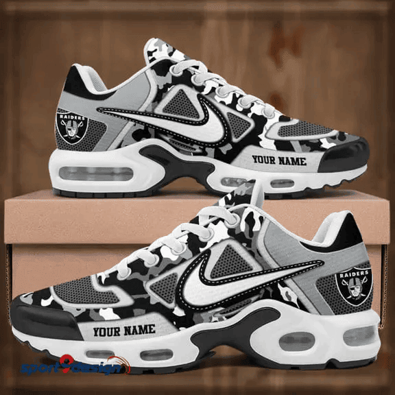 Las Vegas Raiders Custom Camo Print Athletic T-N Sneakers SPTTNSHOES115