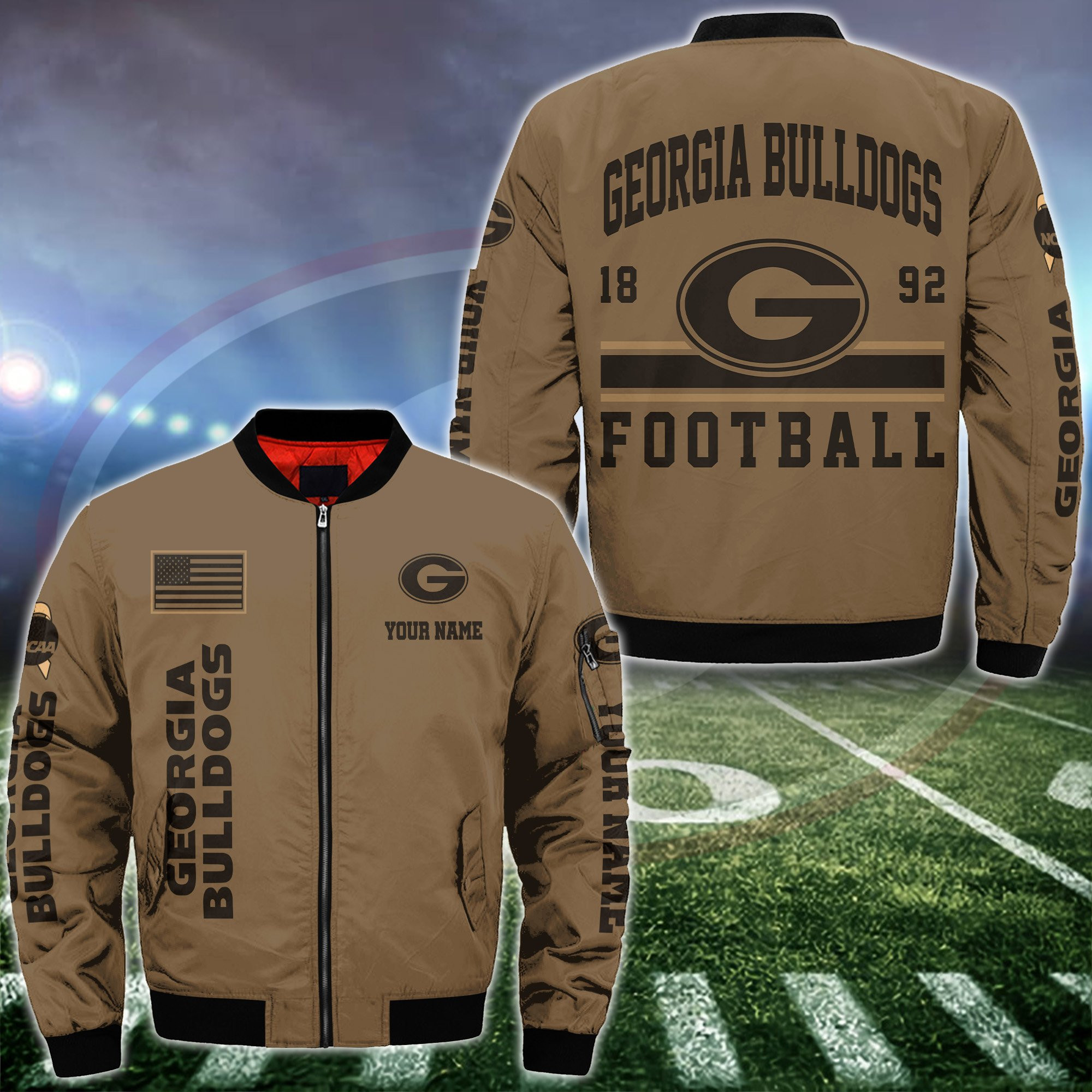 Georgia Bulldogs Bomber jacket Custom Your Name , Sport Jacket, FootBall Fan Gifts EHIVM-53297