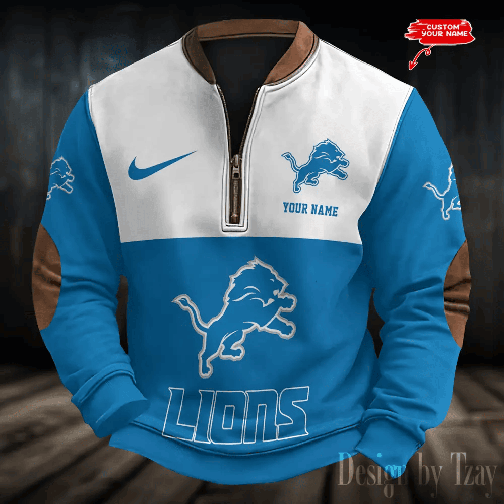 S9MPZNS171-Detroit Lions Print Vintage Sweatshirt
