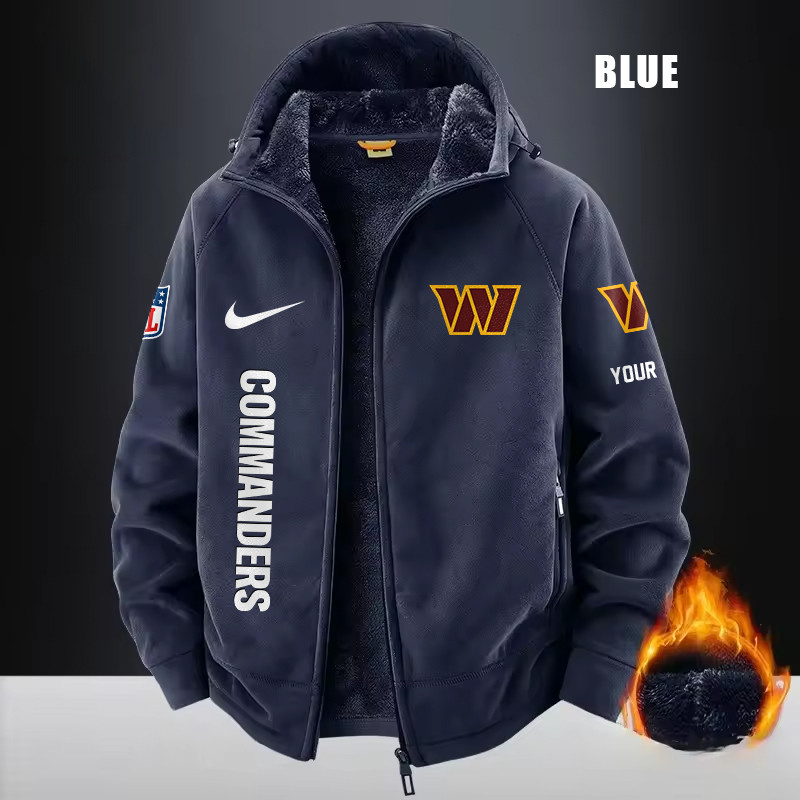 Washington Commanders Fleece Fashion Hooded Jacket Outdoor SPTFFHJ096