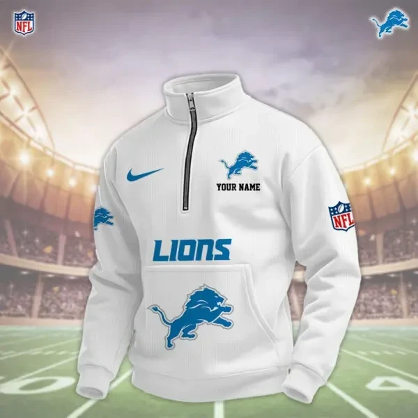 Detroit Lions Pullover Half Zipper