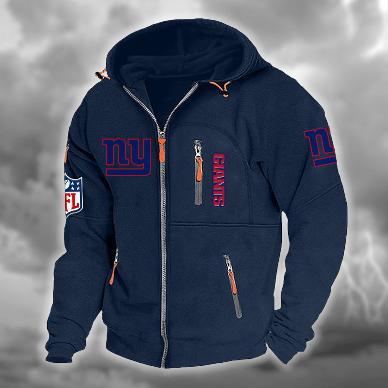 New York Giants DMCD0675 Hooded Cardigan Jacket