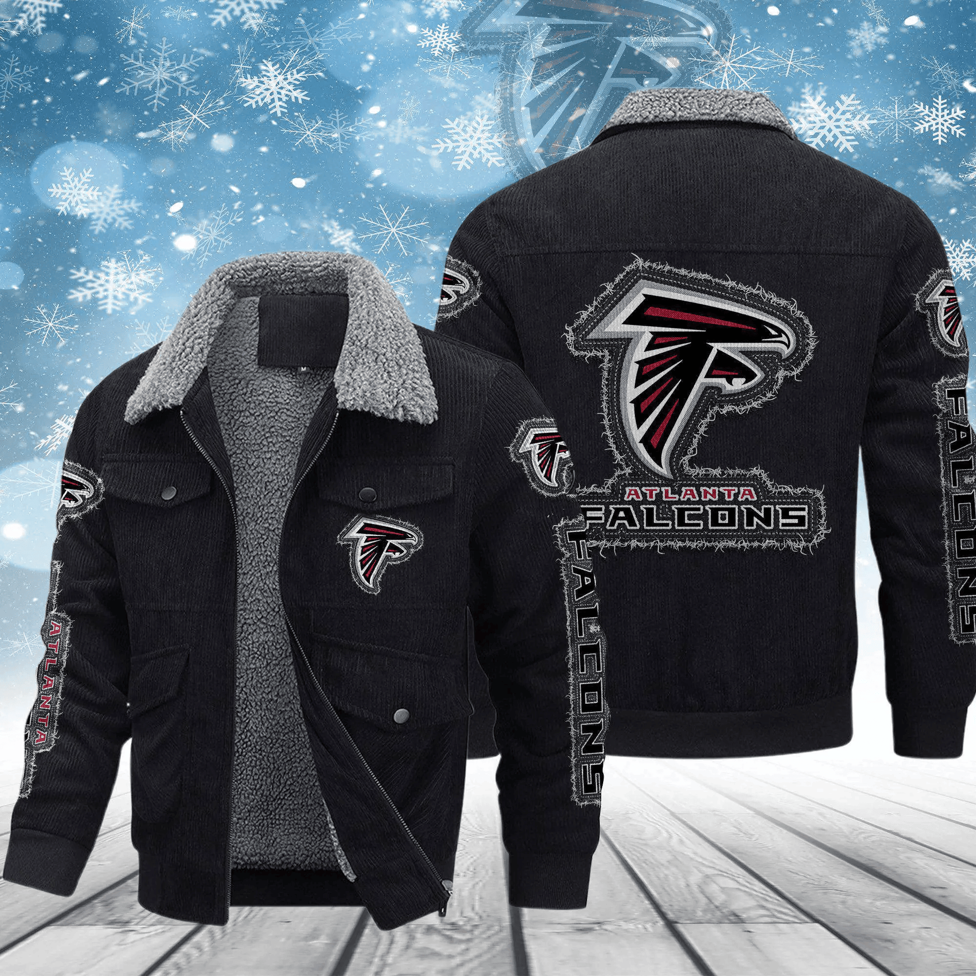 Atlanta Falcons Men's Thickened Corduroy Jacket VITCJ002 25$ ( SIZE M - 8 XL )