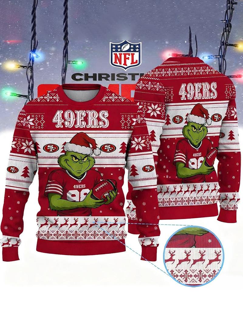 San Francisco 49ers Grinch Ugly Sweater GU23F