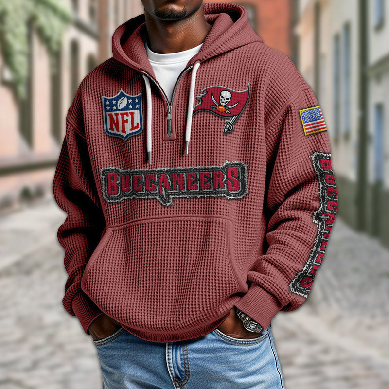 Tampa Bay Buccaneers DMKT0030 Waffle Half Zip Hoodie