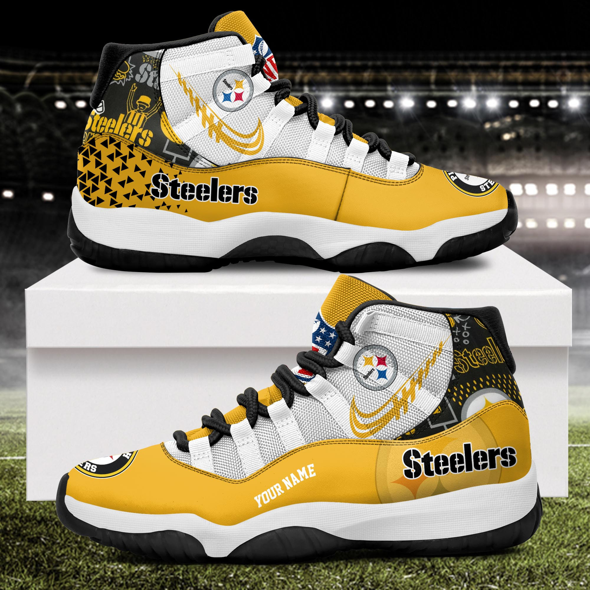 Pittsburgh Steelers Air Jordan 11 Shoes JD03