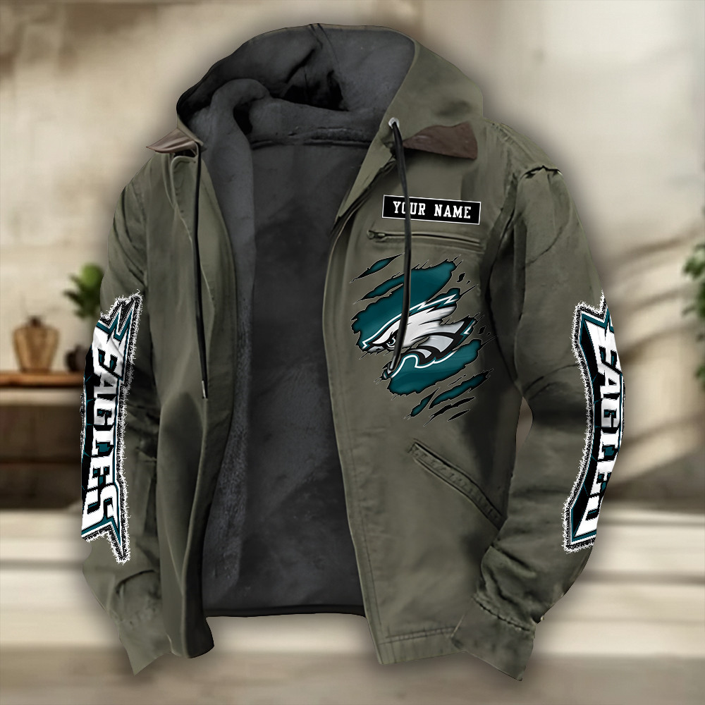 Philadelphia Eagles Heavyweight Hooded Jacket SPTPJH283