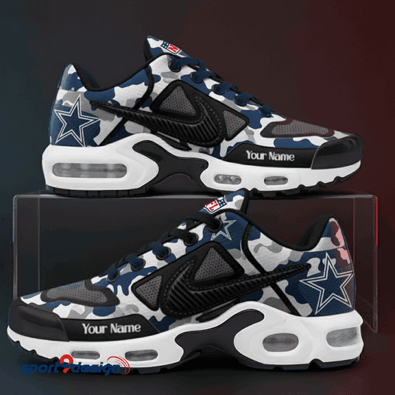 DALLAS COWBOYS Custom Camo Print Athletic T-N Sneakers SPTTNSHOES022