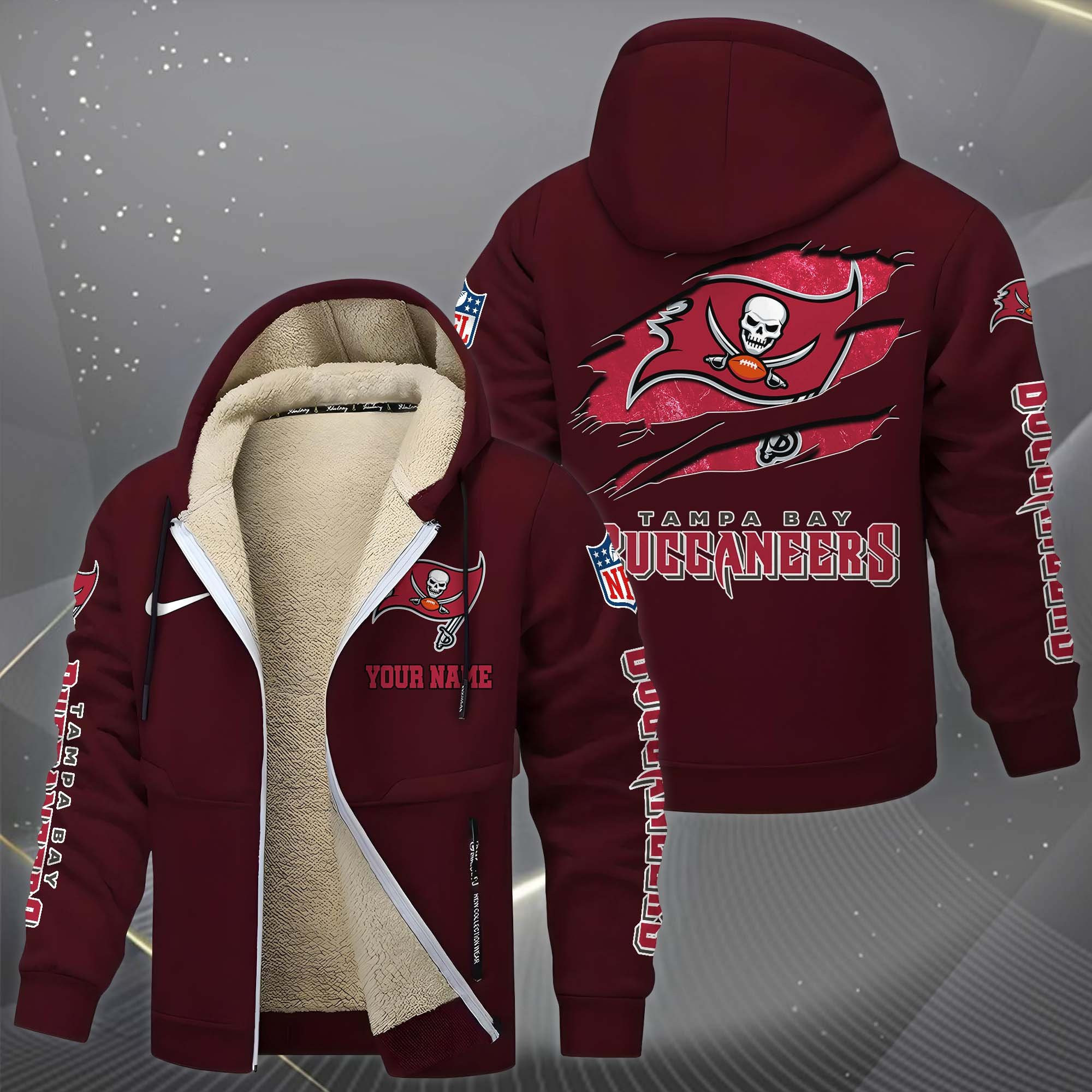 Tampa Bay Buccaneers Multicolor Thickened Zipper Hoodies ANZTZ333