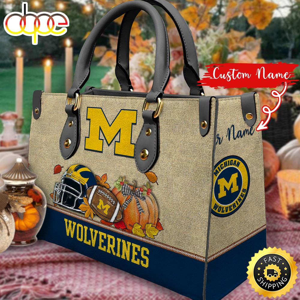NCAAF Michigan Wolverines Mickey Mouse (Your Name) Women 3D Handbag Nicegift WSH-KH87